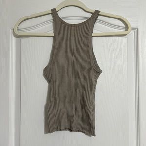 H&M beige ribbed tank women’s size xs